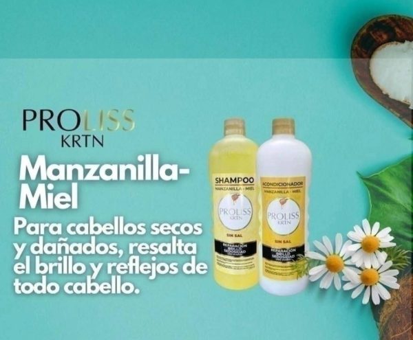 Manzanilla shampoo y acondicionador